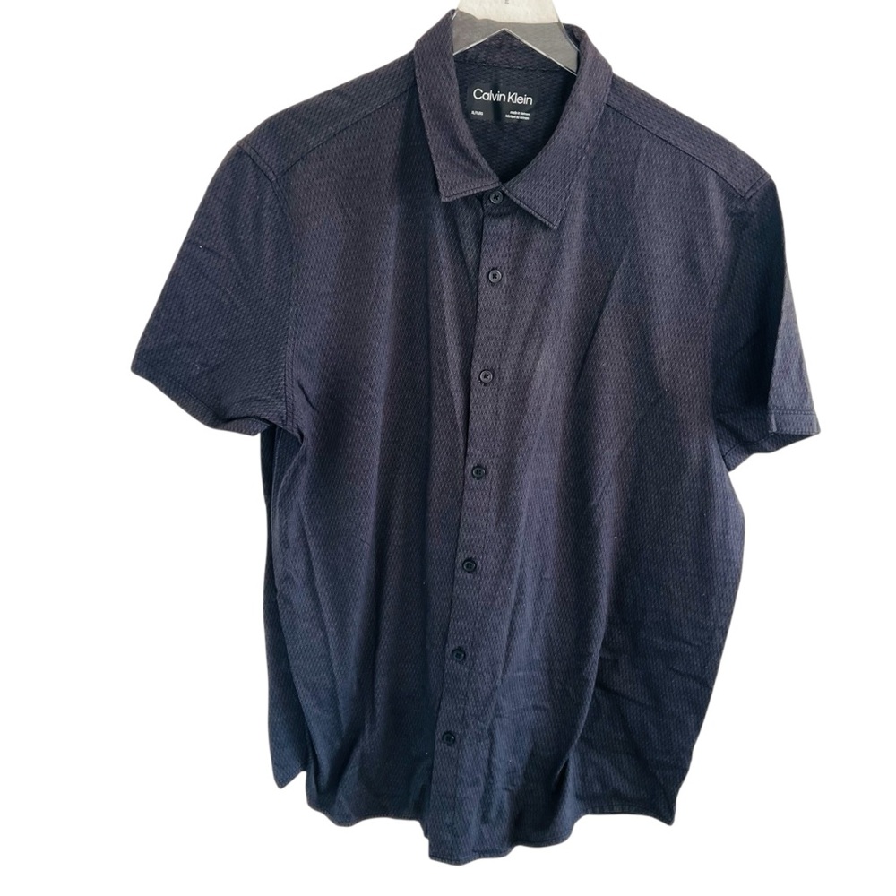 Calvin Klein Men's Dark Gray Button Down Shirt